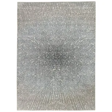 Inspire Me! Elegance Grey Abstract Area Rug 3'10" x 5'10"
