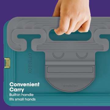 OtterBox Made for Kids Case for iPad 7th, 8th & 9th Gen (10.2" Display - 2019, 2020 & 2021 Version) with Kickstand & Car Headrest Mount Holder - Galaxy Runner