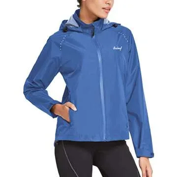 BALEAF Women's Waterproof Rain Jacket Packable Cycling Jacket
