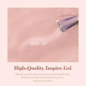 RARJSM Nude Gel Polish Jelly Gray Pink Gold Glitter Neutral Color Skin Tone Shimmer Pigment Gel Nail Polish 15ml Single Bottle Sparkle Pink Natural Soak off UV LED Cured for Home Salon DIY Nail Art