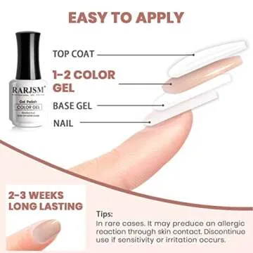 RARJSM Nude Gel Polish Jelly Gray Pink Gold Glitter Neutral Color Skin Tone Shimmer Pigment Gel Nail Polish 15ml Single Bottle Sparkle Pink Natural Soak off UV LED Cured for Home Salon DIY Nail Art