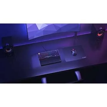 Glorious Large Gaming Mouse Mat/Pad - Stitched Edges, Black Cloth Mousepad | 11x13 (G-L)