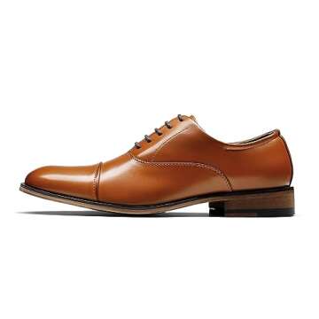 Bruno Marc Mens Lace Up Soft Cap-Toe Formal Dress Shoes