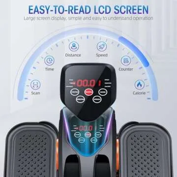 Under Desk Elliptical Machine, Ellipse Leg Exerciser for Seniors Fully Assembled, Quiet & Portable Electric Seated Pedal Exerciser with Remote Control & 12 Adjustable Speeds