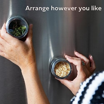 Uncluttered Designs Intergalactic Spice Rack Set with 9 Magnetic Tins