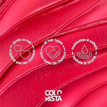 L’Oréal Paris Colorista Semi Permanent Hair Color for Bleached or Blonde Hair, Color Depositing Hair Mask Formula, Hot Pink