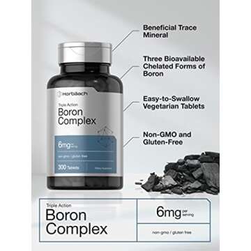 Horbäach Triple Action Boron Complex Supplement - 300 Tablets