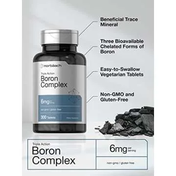 Horbäach Triple Action Boron Complex Supplement - 300 Tablets