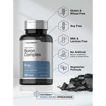 Horbäach Triple Action Boron Complex Supplement - 300 Tablets