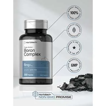 Horbäach Triple Action Boron Complex Supplement - 300 Tablets