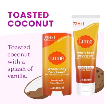 Lume Deodorant Bundle - 72 Hour Odor Control - Toasted Coconut