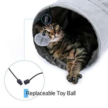 PAWZ Road Cat Tunnel Collapsible 3 Way Cat Play Tube 10.5 Inches in Diameter