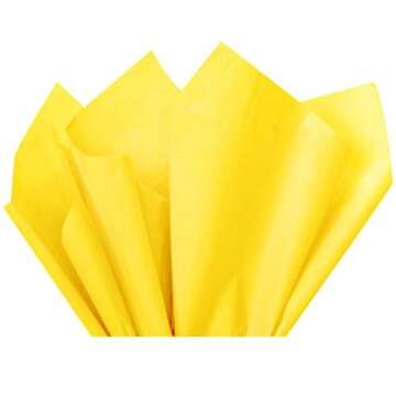 Flexicore Packaging| Gift Wrap Tissue Paper|15"x20"|100 Count (Lime Green, 100 Sheets) (Yellow)