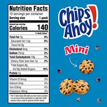 CHIPS AHOY! Mini Chocolate Chip Cookies, 12 - 1 oz Packs