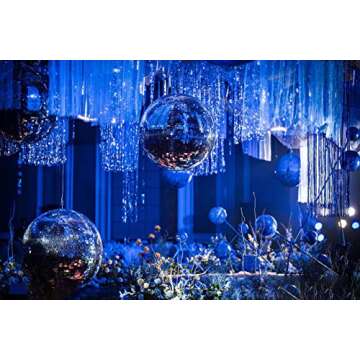 12" Disco Ball Mirror Ball Disco Party Decoration Stage Light Dj Light Effect Home Business Christmas Display Decoration Silver