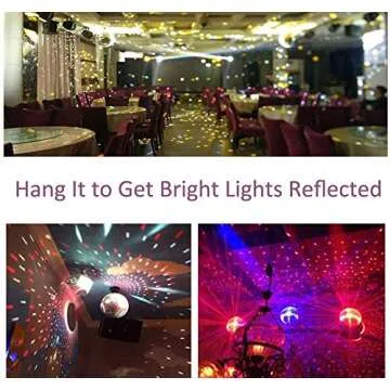 12" Disco Ball Mirror Ball Disco Party Decoration Stage Light Dj Light Effect Home Business Christmas Display Decoration Silver