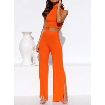 ARTFREE Women's Chic 2 Piece Outfit Set for Casual Style
