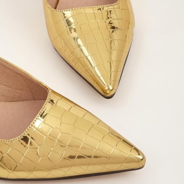 LVOMU Women's Stylish Plaid Kitten Heels for Comfort