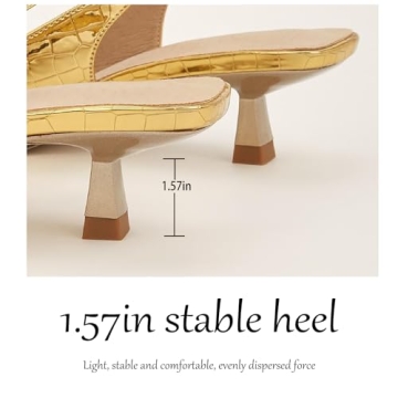 LVOMU Women's Stylish Plaid Kitten Heels for Comfort