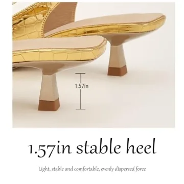 LVOMU Women's Stylish Plaid Kitten Heels for Comfort