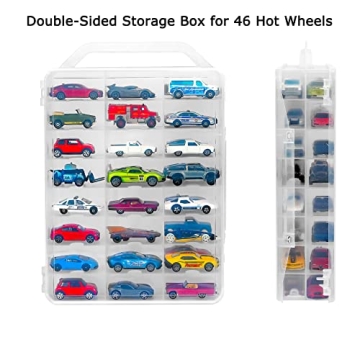 KISLANE Storage Case for 48 Toy Cars | Portable & Transparent