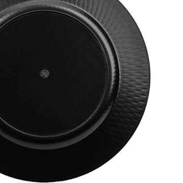 Fasmov 12 Pack Plastic Charger Plates, 13 inches Round Plate Chargers for Dinner Plates, Wedding Table Setting, Gold