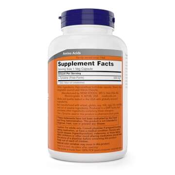 Now Foods L-Tyrosine 500mg, 300 Capsules - Non GMO - Supports Mental Alertness - 500 mg Caps - Free Form Supplement