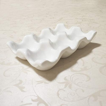 Bealuffe Ceramic Egg Holder for Kitchen Countertop & Fridge
