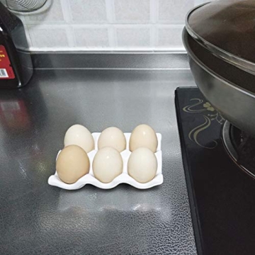 Bealuffe Ceramic Egg Holder for Kitchen Countertop & Fridge