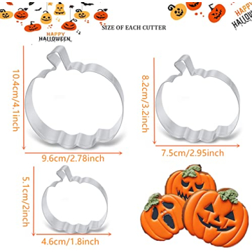 Pumpkin Cookie Cutters Set Perfect for Halloween Baking Fun