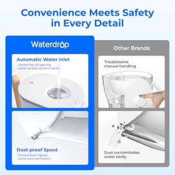 Waterdrop Water Filter Pitcher with 1 Filter, 200-Gallon Long-Life, Chubby 10-Cup Large Water Filter Pitcher, NSF Certified, 5X Times Lifetime, Reduces PFOA/PFOS, BPA Free, White