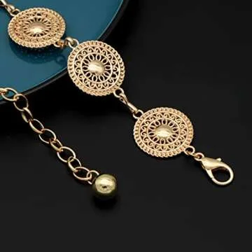 Elegant Metal Waist Chain for Women - HIQUACC Gold Style