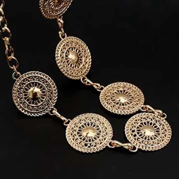 Elegant Metal Waist Chain for Women - HIQUACC Gold Style