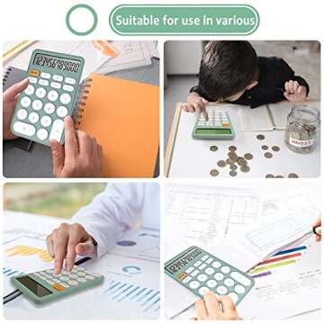 VEWINGL Standard Calculator 12 Digit,Desktop Large Display and Buttons,Calculator with Large LCD Display for Office,School, Home & Business Use,Automatic Sleep,with Battery