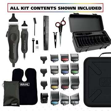 Wahl USA Pro Series Platinum Corded Clipper & Corded Trimmer for Home Haircutting with Color Coded G...