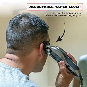 Wahl USA Pro Series Platinum Corded Clipper & Corded Trimmer for Home Haircutting with Color Coded Guide Combs – Model 79804-100