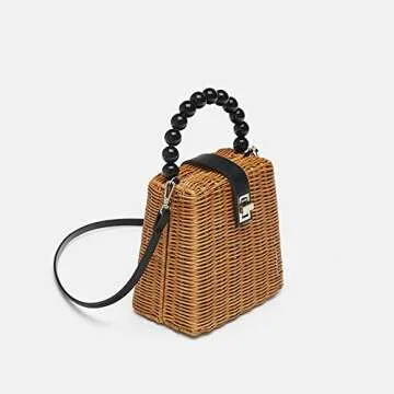 Stylish QTKJ Handmade Wicker Bag for Summer Fashion