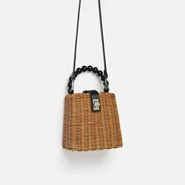 Stylish QTKJ Handmade Wicker Bag for Summer Fashion