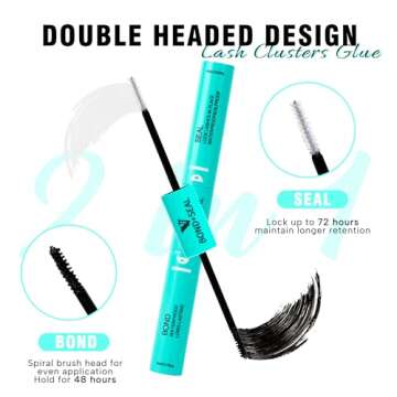 VAVALASH Lash Bond and Seal Waterproof Lash Glue 2 in 1 Long Lasting Lash Extension Glue for Eyelash...
