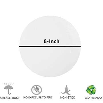 WANTan (set of 200)Parchment Paper Baking Circles 8 Inch Diameter, Baking Paper Liners for Baking Ca...