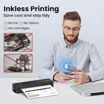 Phomemo M832 Portable Thermal Printer - Compact Inkless Solution for Travel