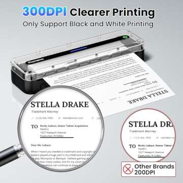 Compact Phomemo M832 Inkless Bluetooth Thermal Printer