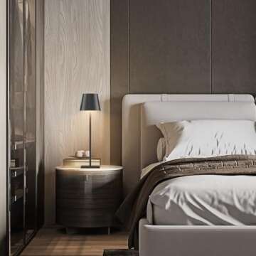 2-Pack LED Cordless Table Lamp, Rechargeable Battery Desk lamp 3W 5500mAh Battery Operated Stepless ...