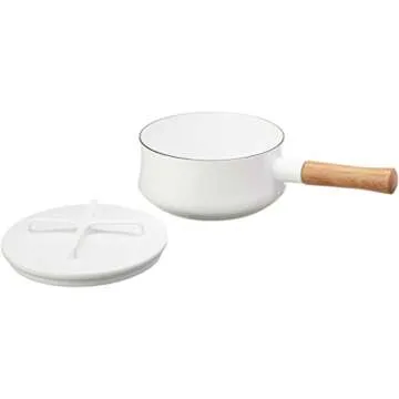 Dansk Kobenstyle Medium White Saucepan for Elegant Cooking
