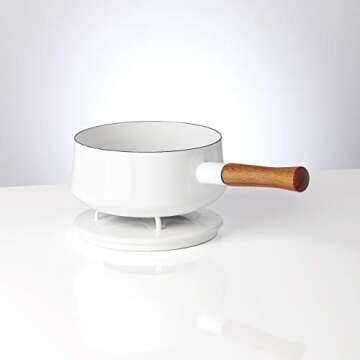 Dansk Kobenstyle Medium White Saucepan for Elegant Cooking