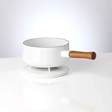 Dansk Kobenstyle Medium White Saucepan for Elegant Cooking