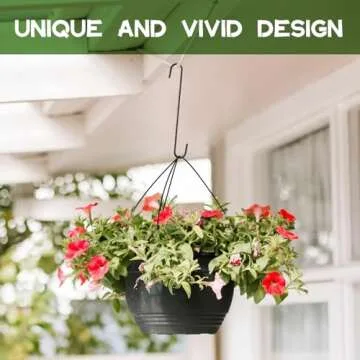 6 Pack heavy duty s hooks,Brown strong metal big hooks for hanging plants or large items as potted plants,garden tools,bird cages,animal feeders