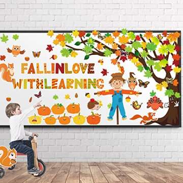 Fall Bulletin Board Decorations - 135 Cute Pieces
