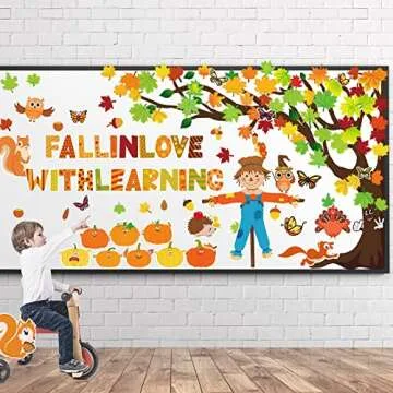 Fall Bulletin Board Decorations - 135 Cute Pieces