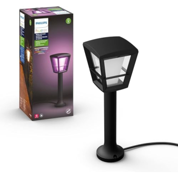 Philips Hue Econic Outdoor Smart Pathway Light - Weatherproof LED Lighting Solution for Your Yard